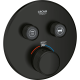 Grohe 291372430 GROHTHERM SMARTCONTROL Dual Function Thermostatic Valve Trim, Matte Black