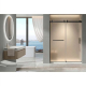 Sapphire Sliding Shower Door, W60" x H78", 3/8" thick Frosted Glass, Matte Black