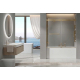 Sapphire Sliding Shower Door, W60" x H66", 3/8" thick Ultra Clear Low Iron Glass, Brushed Gold
