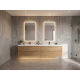 Angela 83.4" Contemporary Double Wall Mounted Vanity, Natural Oak TN-AG2120-NO
