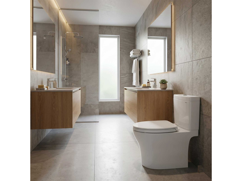 TOTO Aquia IV 0.9 / 1.28 GPF Dual Flush Two Piece Elongated Toilet with Push Button Flush - Seat Included