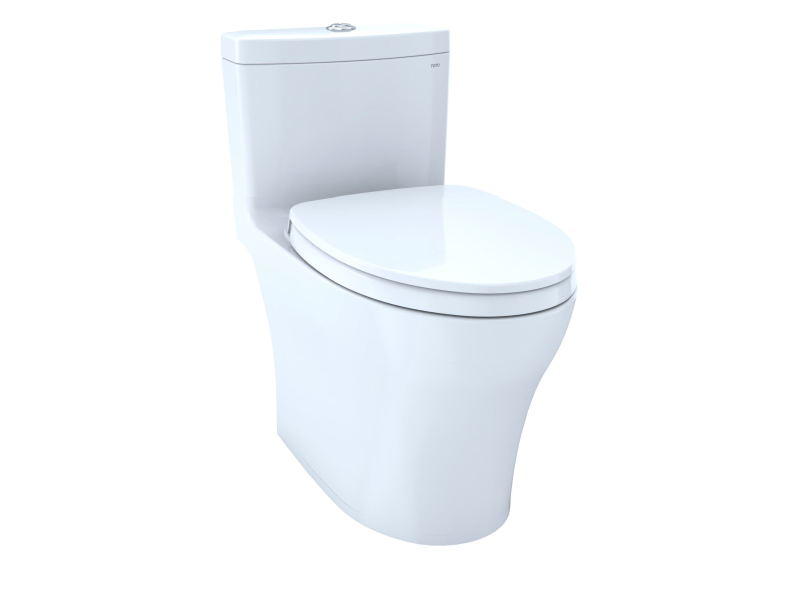 TOTO Aquia IV 0.9 / 1.28 GPF Dual Flush Two Piece Elongated Chair Height Toilet with Left Hand Lever - Seat Included