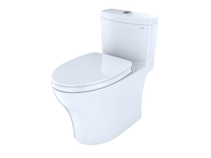 TOTO Aquia IV 0.9 / 1.28 GPF Dual Flush Two Piece Elongated Chair Height Toilet with Left Hand Lever - Seat Included