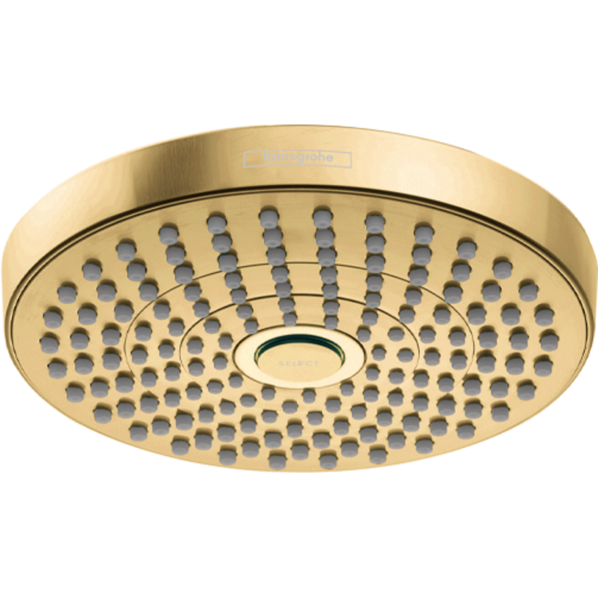 Buy Hansgrohe - 04388250 Croma Select S Showerhead 180 2-Jet, 1.8 GPM in Brushed Gold Optic at conceptbaths.com